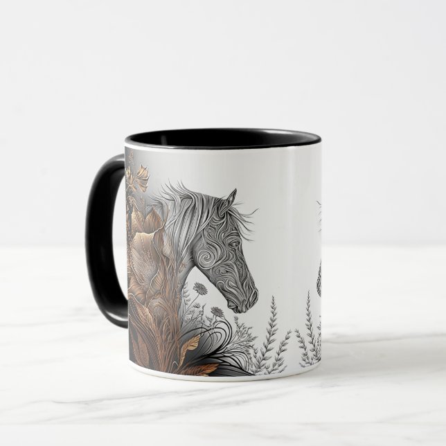Caballo #03 - Copa de cobre y taza de tinta (Anverso izquierdo)