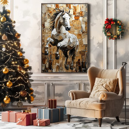 Caballo al Galope en Arte de Impasto Dinámico