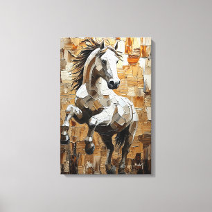 Caballo al galope en arte de impasto dinámico