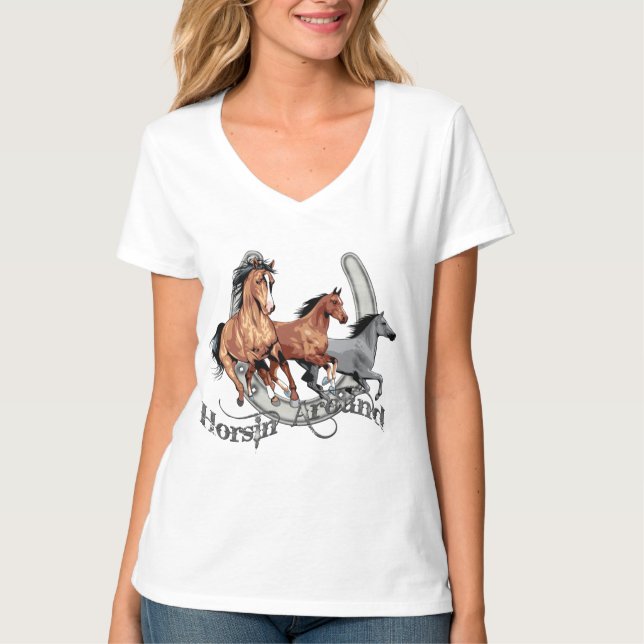 Caballo alrededor de la camiseta de caballos (Anverso)