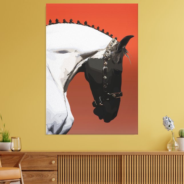 Caballo Andaluz elegante - Arte Ecuestre Majestuos (Insitu (Sala de estar))