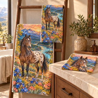 Caballo Appaloosa Flor Silvestre Río