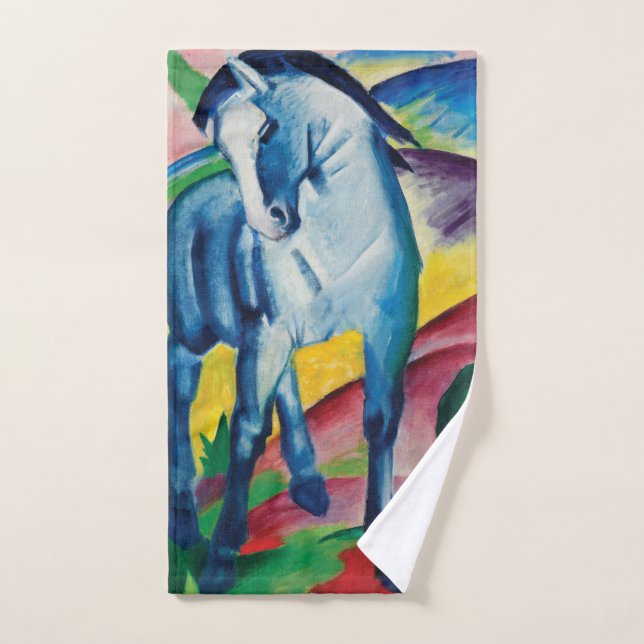 Caballo azul I de Franz Marc (Toalla de mano)
