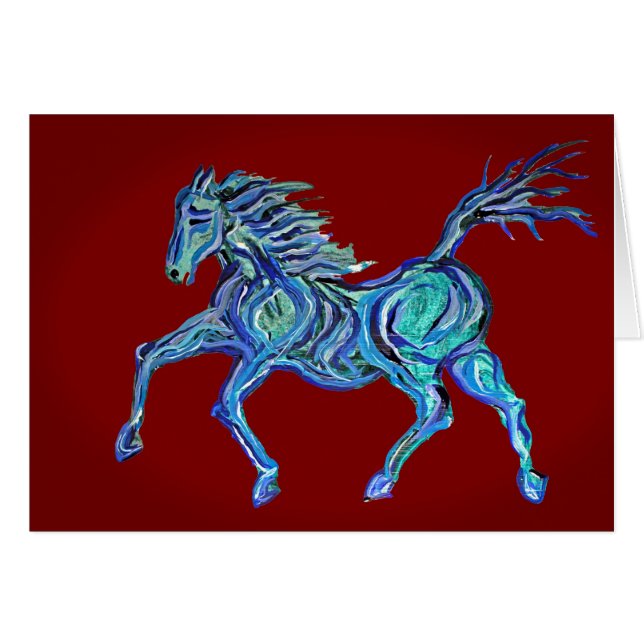 Caballo azul pintado (Anverso (Horizontal))