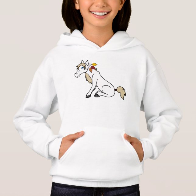 Caballo blanco de la acción de gracias con las (Anverso)