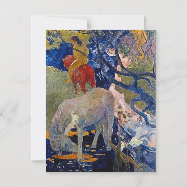 Caballo Blanco de Paul Gauguin (Anverso)