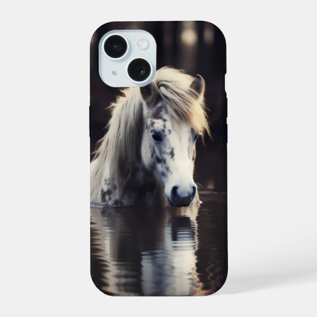 Caballo blanco en el lago (Reverso )