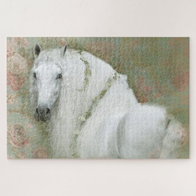 Caballo blanco - Rompecabezas (Horizontal)