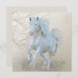 Caballo blanco - Tarjeta de saludo