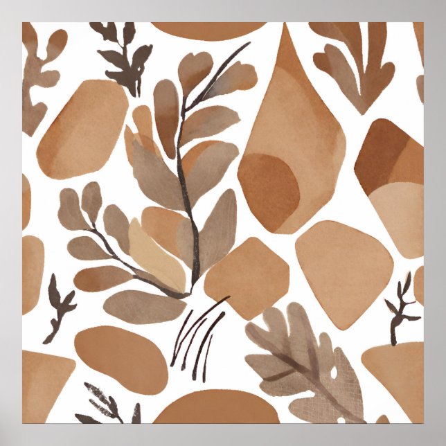 Caballo Boho Leaf Estilo de arte botánico Simple M (Frente)