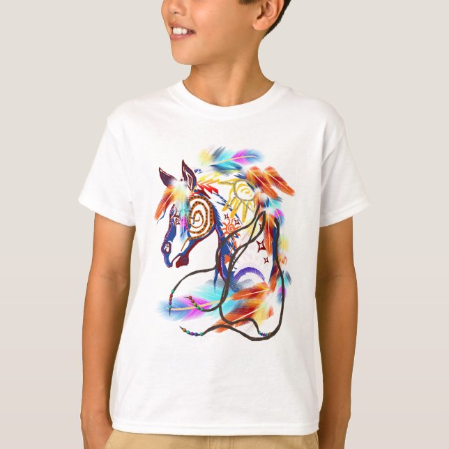 Caballo brillante en camiseta (Anverso)