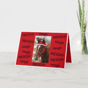Caballo con tarjeta de Navidades