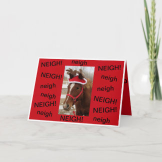 Caballo con tarjeta de Navidades
