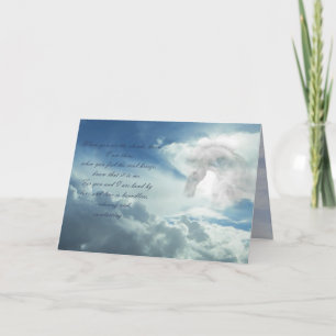 Caballo con tarjeta de simpatía de las nubes