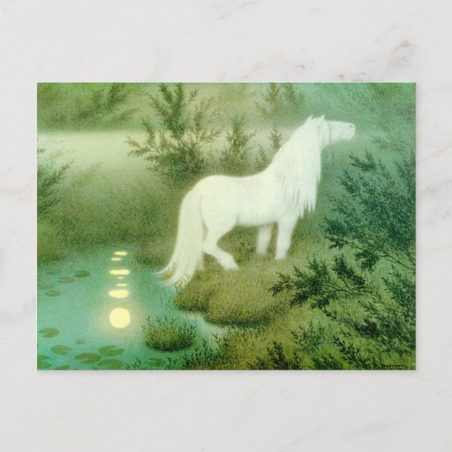 Caballo de Agua Kelpie Arte Postal (Anverso)