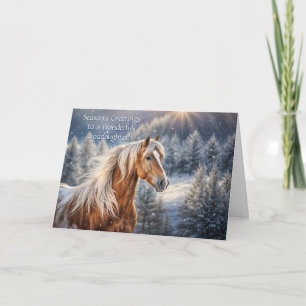 Caballo de ahijada Navidad con hermoso equino
