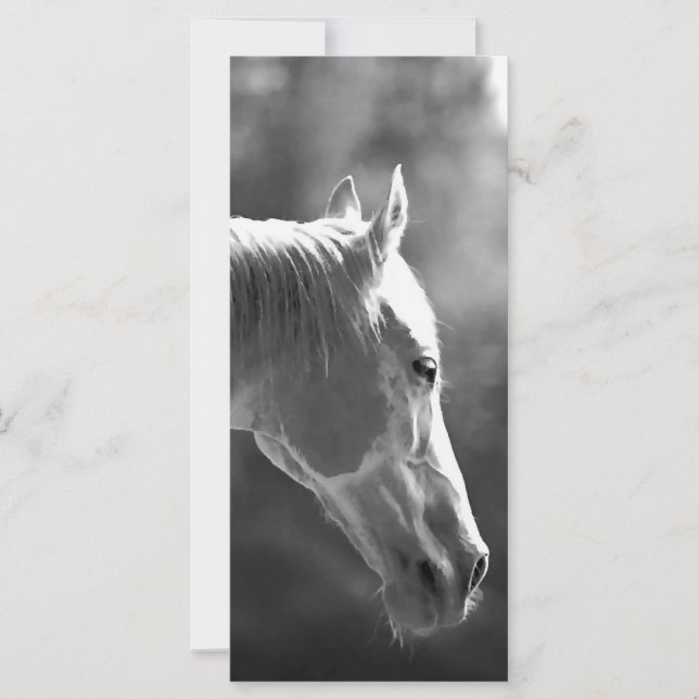 Caballo de arte pop blanco y negro (Anverso)
