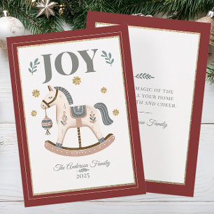 Caballo de Balanza de Navidad Rústica Vintage Aleg