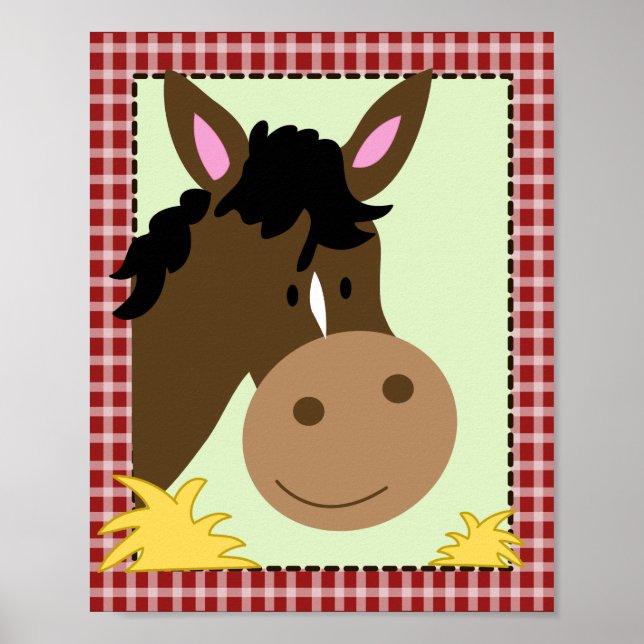 CABALLO DE BEBÉS DE GRANJA 8x10 IMPRESIÓN DE HABIT (Frente)