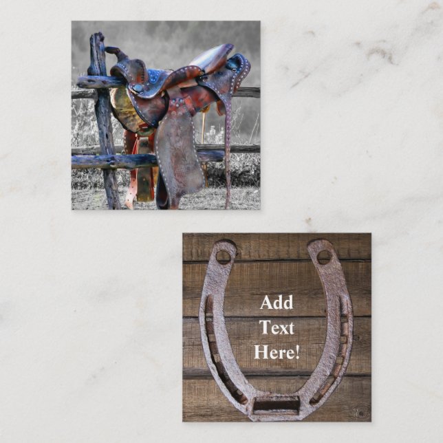 Caballo De Caballo En Tarjeta De Nota Occidental D (Anverso / Reverso)