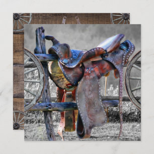 Caballo De Caballo En Tarjeta De Nota Occidental D