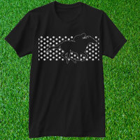 Caballo de carreras ganador en camiseta con puntos