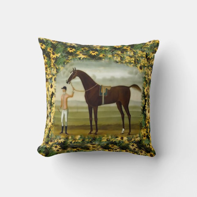 caballo de carreras y almohada de jockey (Anverso)