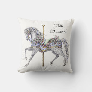 Caballo de Carrusel de Verano Almohada