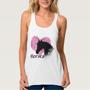 Caballo de Corazón (camo rosa) Tank Top