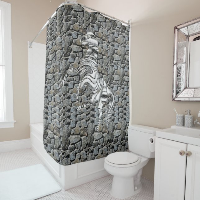 Caballo de cortina de ducha (In situ)