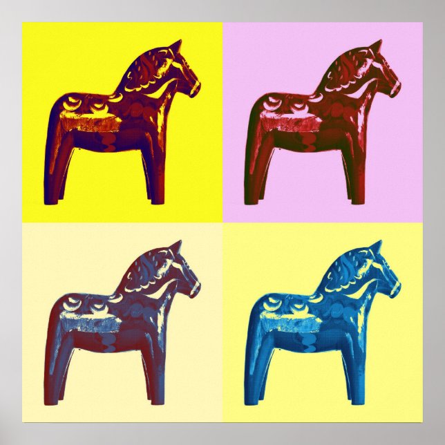Caballo de dala de arte pop (Frente)