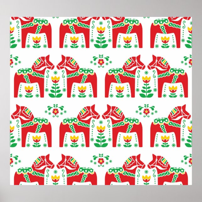 Caballo de dala sueco: Arte popular (Frente)