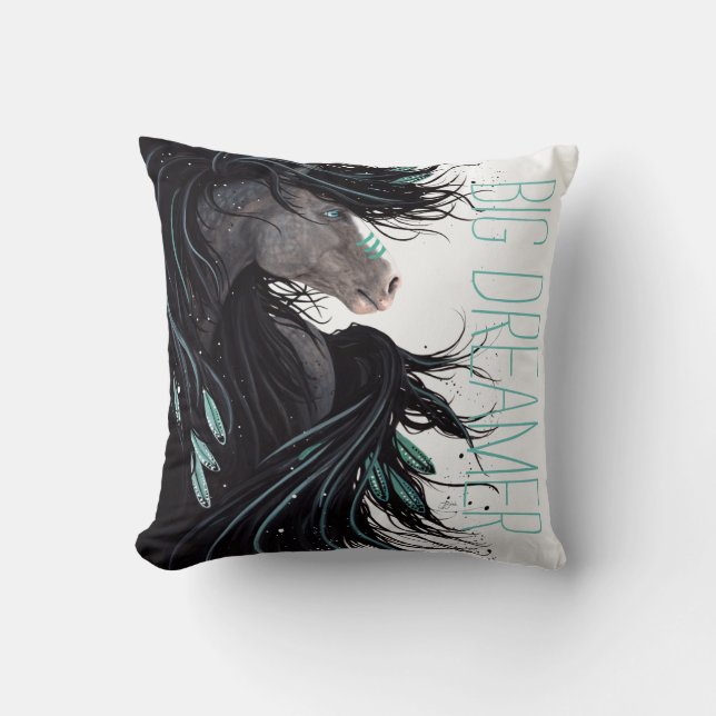 Caballo de ensueño: gran almohada soñadora de Bihr (Anverso)