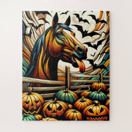 Caballo de Halloween 50 piezas rompecabezas de niñ
