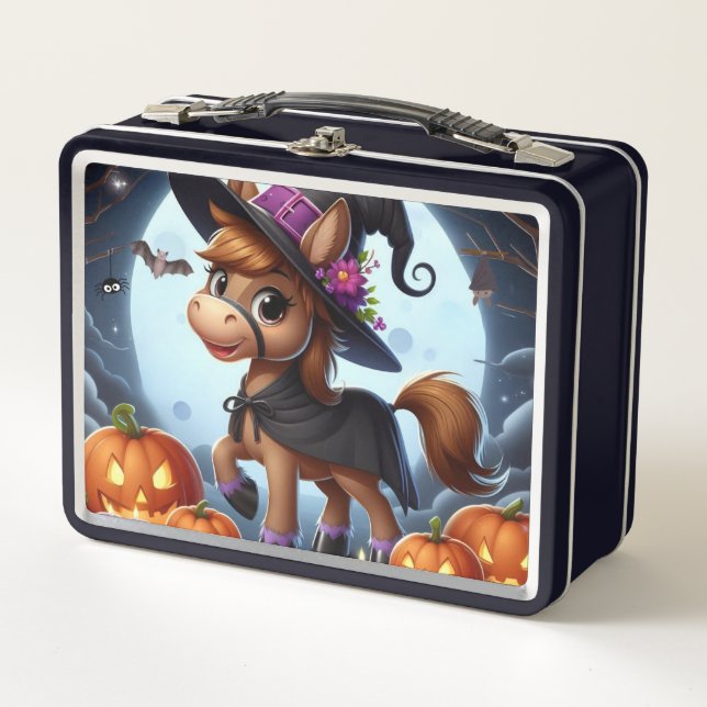 Caballo de Halloween/Caída, bate y calabazas (Anverso)