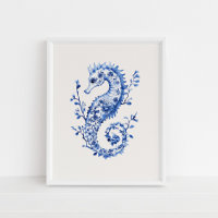 Caballo de mar azul - Azul costero en arte de pare