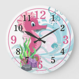 Caballo de mar bebé | Reloj de pared de habitación