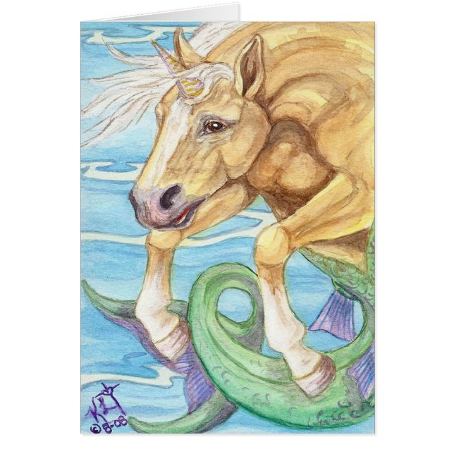 Caballo de mar del unicornio del Palomino (Frente)