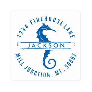 Caballo De Mar En Círculo Sello De Dirección De Re