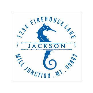 Caballo De Mar En Círculo Sello De Dirección De Re