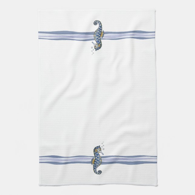 Caballo de mar - Toalla de cocina (Vertical)