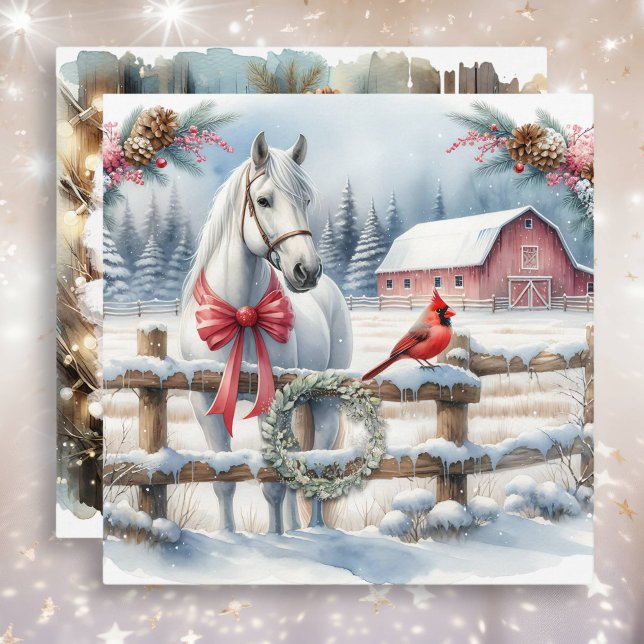 Caballo de Navidades blancos y agricultura cardena (Subido por el creador)