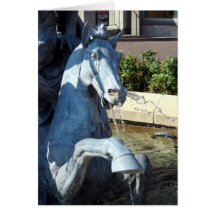 Caballo de Neptuno, detalles de la fuente de Plaza