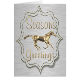 Caballo de oro occidental sobre plata