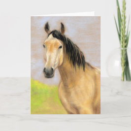 "Caballo de piel de buck" Tarjeta en blanco de sal