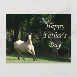 Caballo de piel negra postal del Día del Padre