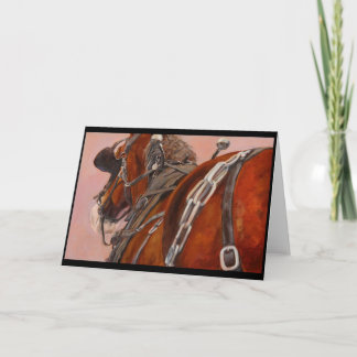 Caballo de proyecto en tarjeta de felicitación del