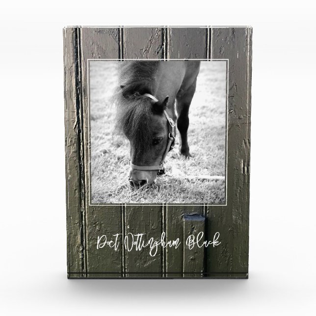 CABALLO DE PUERTA DE BARRIO NOMBRE FOTO RÚSTICA (Anverso)