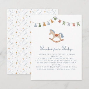 Caballo de Rocking acuático, tarjeta de libros par