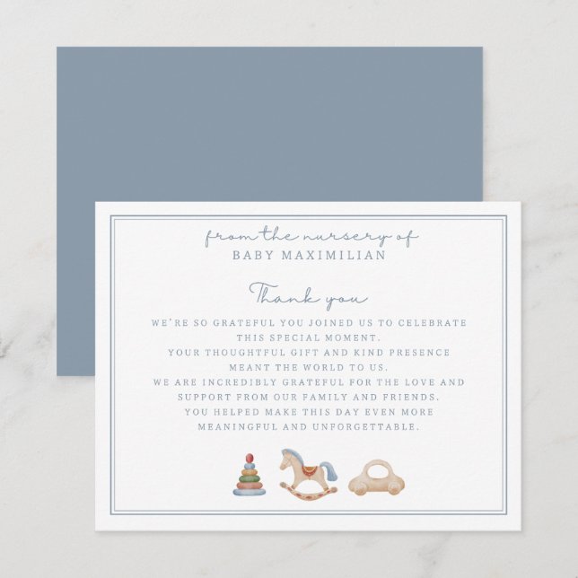 Caballo de Rocking, desde el vivero de, tarjeta de (Anverso / Reverso)